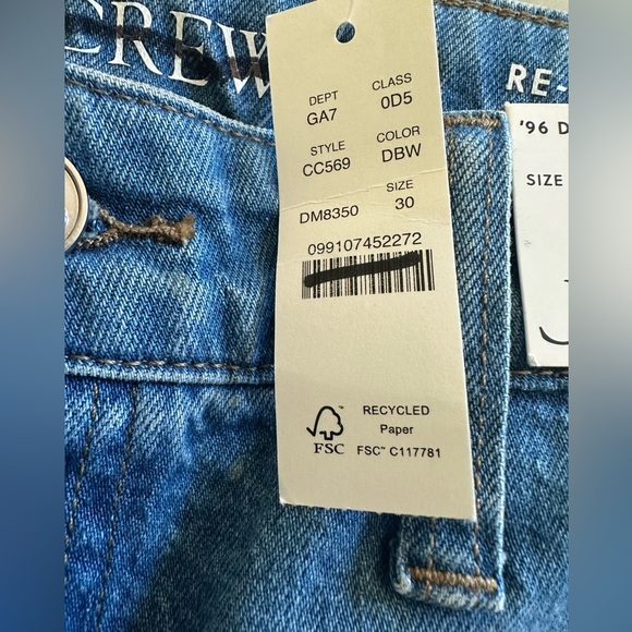 READ! NWT J CREW High Rise Wide Leg Sailor Denim Trouser Jeans 1996 Dani Wash - Picture 14 of 16